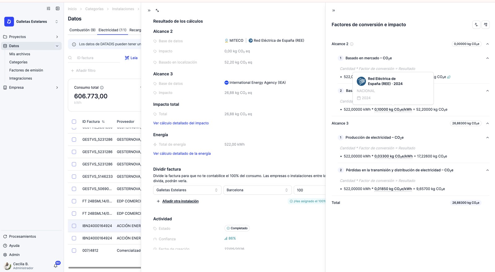 Ver cálculo detallado del impacto